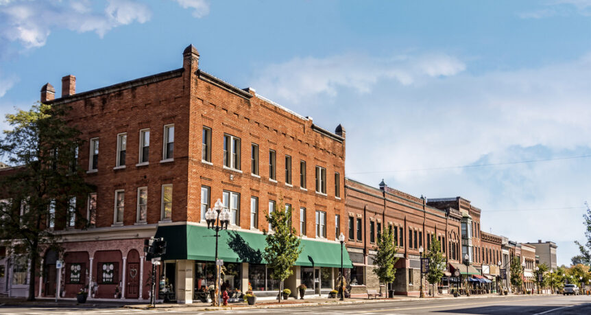 historic main street in downtown